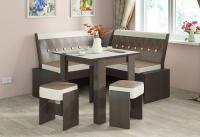 Кухонная лавка Кантри мини (венге, кожзам темно-коричневый №725 (ТриЯ) ) в Донецке от производителя 