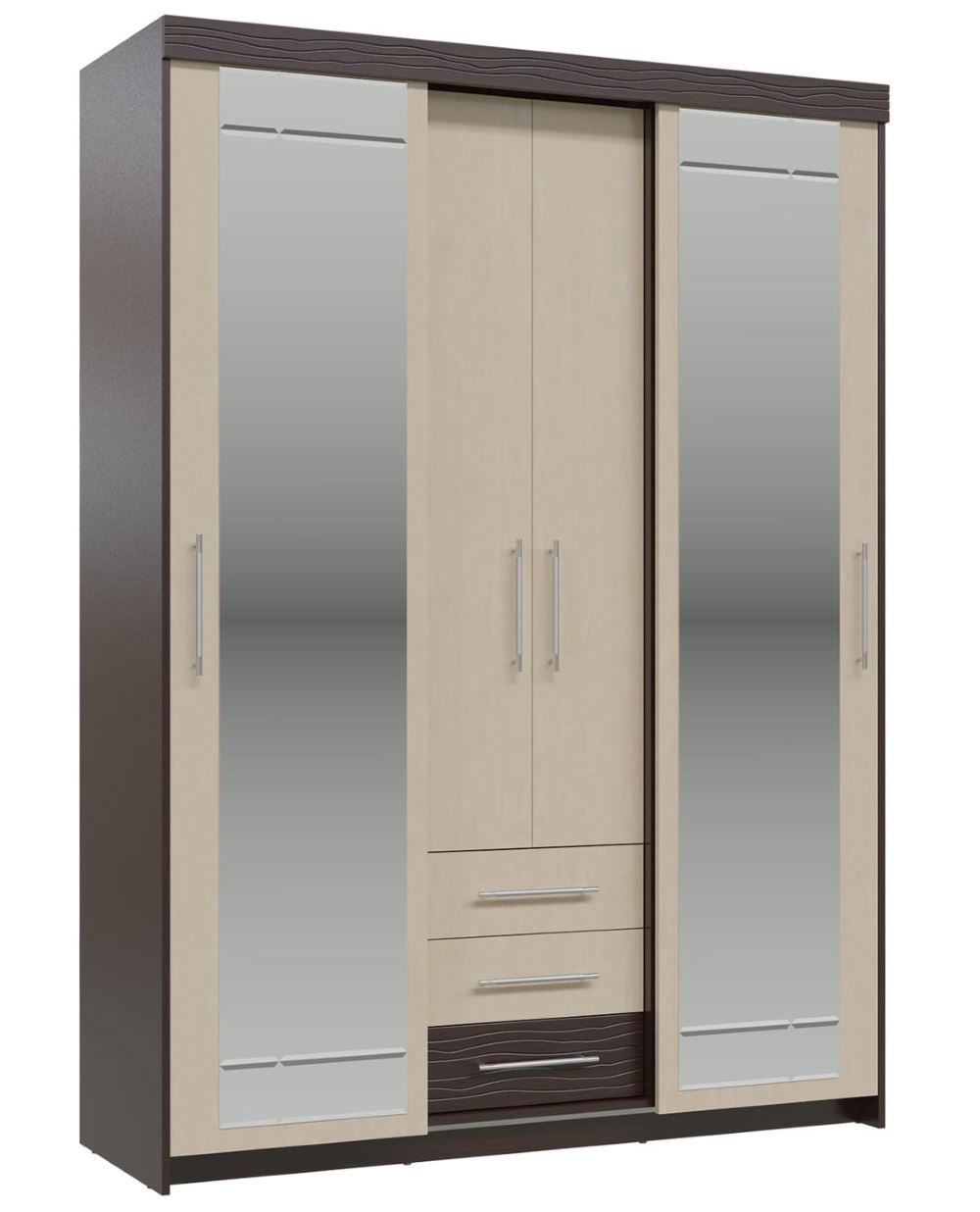 Фото Шкаф-купе с ящиками Олимп (2 двери) от производителя Гранд Кволити в Донецке по цене 36&nbsp;860 ₽