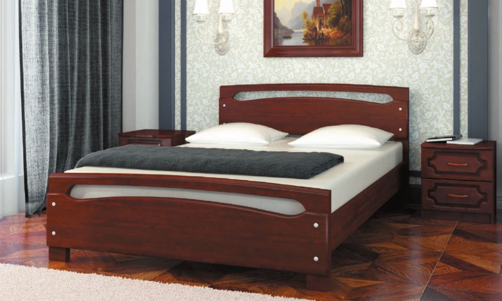 Фото Кровать двуспальная Камелия-2 (СМ 160х200) без основания с универсальными царгами от производителя Браво-мебель в Донецке по цене 17 950 ₽