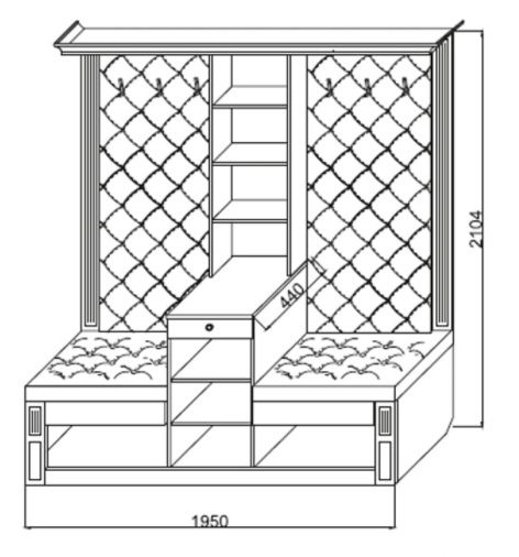 Фото Прихожая Визит-2 К-3 в Донецке по цене 37 270 ₽ от производителя Марибель, код товара  шт Фото Прихожая Визит-2 К-3 от производителя Марибель в Донецке по цене 37 270 ₽