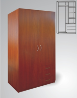 Фото  шкаф 10 (110) двухдверный производитель ДВК