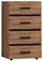 Комод Натура (Nature)-45 (дуб табачный craft-черный (Глазов) ) в Донецке от производителя 
