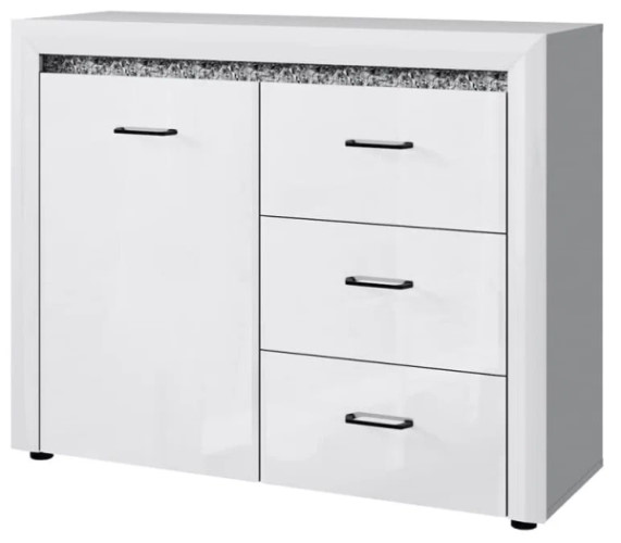 Фото Тумба 1D3S ВайтБлек (WhitBlack) от производителя Анрэкс в Донецке по цене 22 950 ₽
