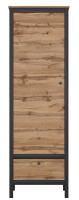 Шкаф Loft REG1D1S (дуб вотан, дуб вотан-черный (Black Red White (БРВ)) ) в Донецке от производителя в интернет магазине Планета Комфорта Шкаф Loft REG1D1S (дуб вотан, дуб вотан-черный (Black Red White (БРВ)) ) в Донецке от производителя