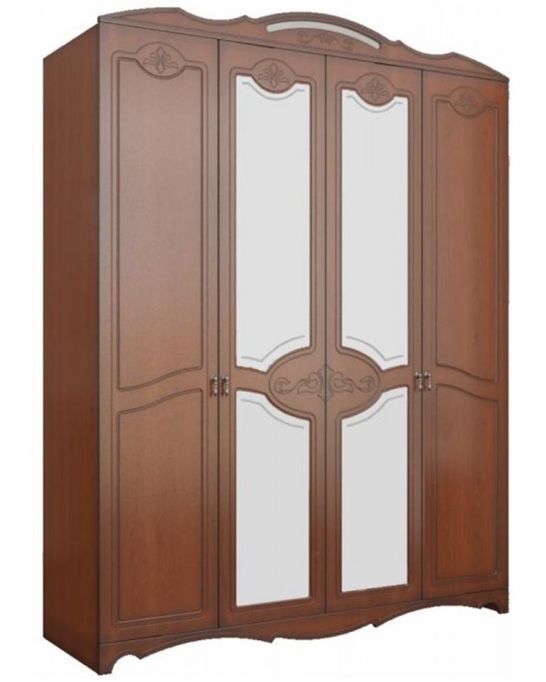 Фото Шкаф Лотос лакированный ШР-4 (178) четырехдверный от производителя Браво-мебель в Донецке по цене 55&nbsp;190 ₽