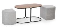 Фото  комплект halmar pampa (стол журнальный + 2 пуфа) производитель Halmar 