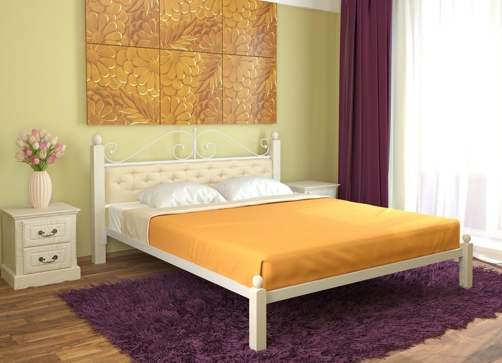 Фото Кровать односпальная Диана Lux мягкая (СМ 120х200) трубка металл от производителя Милсон в Донецке по цене 21 550 ₽