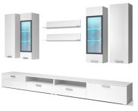 Стенка белый ламинат,белый глянец