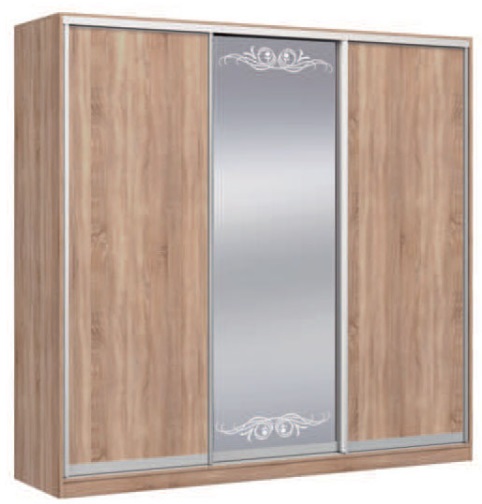 Фото Шкаф-купе Оскар 4.7 (2,22х0,6х2,3 - 3 двери) от производителя Мебель Маркет в Донецке по цене 64 150 ₽