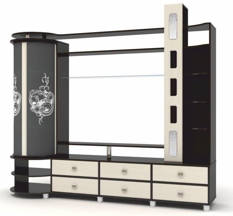 Фото Мини-стенка ТВ Палермо от производителя Браво-мебель в Донецке по цене 34 190 ₽