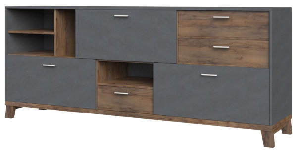 Фото Комод Монтана (3 дв. 3 ящ.) от производителя Браво-мебель в Донецке по цене 25 250 ₽