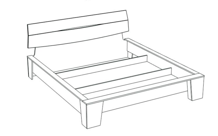 Фото Кровать двуспальная Стреза NEW (СМ 180х200) без основания от производителя СБК в Донецке по цене 8 460 ₽