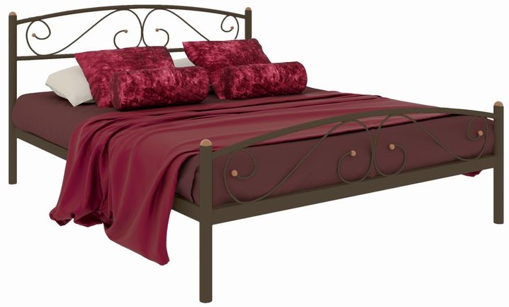 Фото Кровать двуспальная Вероника Plus (СМ 140х200) трубка металл от производителя Милсон в Донецке по цене 13 170 ₽