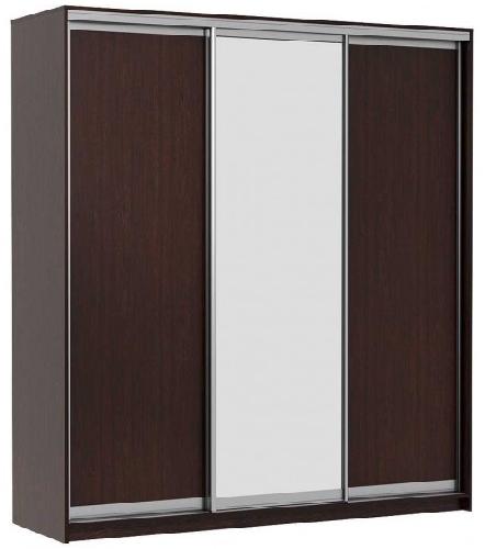 Шкаф-купе двери веге-зеркало-венге, каркас венге