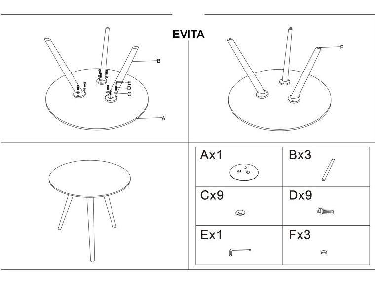Фото Стол обеденный Signal Evita в Донецке по цене 32 490 ₽ от производителя Signal, код товара 2000001697184 шт Фото Стол обеденный Signal Evita от производителя Signal в Донецке по цене 32 490 ₽