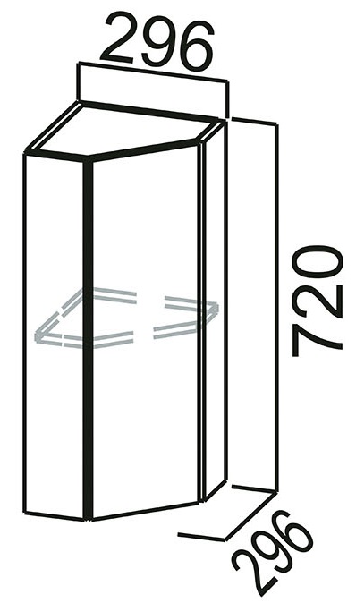 Фото Кухня Геометрия шкаф навесной Ш300тз от производителя SV-мебель в Донецке по цене 4 930 ₽