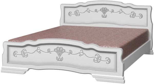 Фото Кровать двуспальная Карина-6 (СМ 160х200) с выдвижными ящиками, без основания с универсальными царга от производителя Браво-мебель в Донецке по цене 29 530 ₽