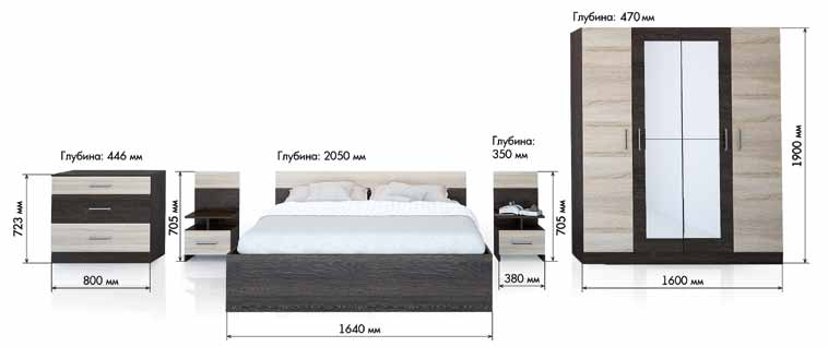 Фото Спальный гарнитур Уют 1 без шкафа (набор-комплект) в Донецке по цене 17 340 ₽ от производителя Горизонт, код товара 2000001041383, 2000000370378 шт Фото Спальный гарнитур Уют 1 без шкафа (набор-комплект) от производителя Горизонт в Донецке по цене 17 340 ₽