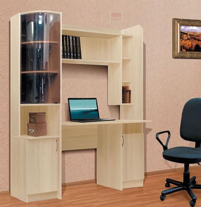 Стол компьютерный Омега-1  (лдсп, лдсп-дуб млечный,  дуб млечный, дуб млечный (Фант-мебель) ) Стол компьютерный Омега-1  (лдсп, лдсп-дуб млечный,  дуб млечный, дуб млечный (Фант-мебель) )