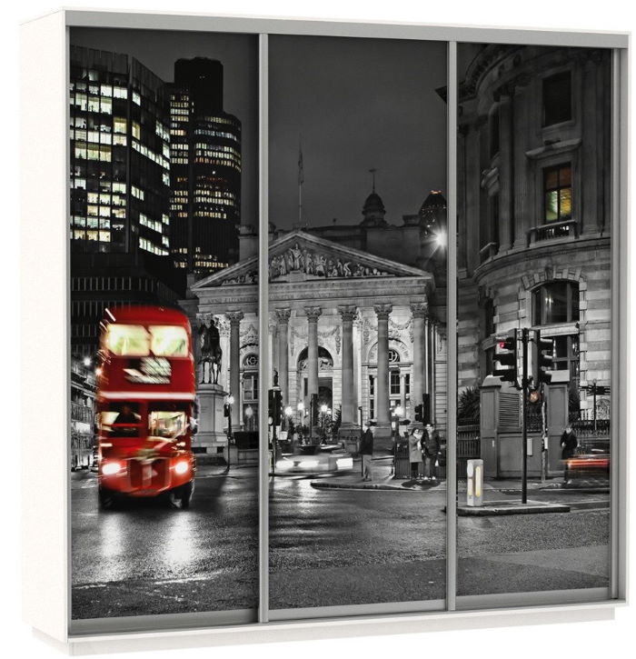 Фото Шкаф-купе Экспресс Трио Фото (2,4х0,6х2,2 - 3 двери) от производителя Мебельная компания Е1 в Донецке по цене 58 640 ₽