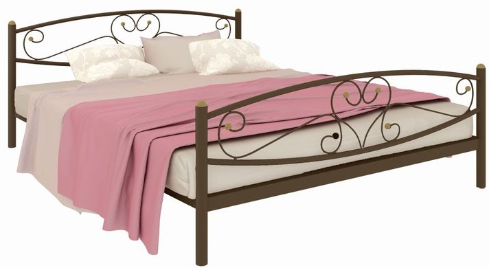 Фото Кровать двуспальная Каролина Plus (СМ 140х200) трубка металл от производителя Милсон в Донецке по цене 13 780 ₽