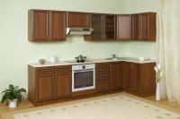 Фото kukhni-individualnogo-izgotovleniya кухня на заказ угловая (фасад мдф, шпонирование) производитель ПК Кухни