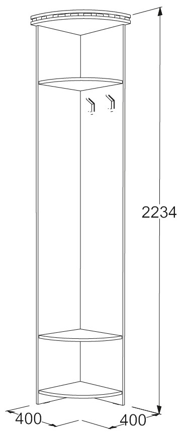 Фото Вешалка угловая Ольга-13 от производителя Фант-мебель в Донецке по цене 4&nbsp;110 ₽