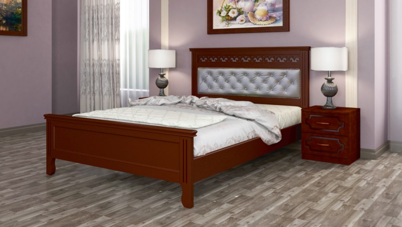 Фото Кровать двуспальная Грация (СМ 160х200) без основания с универсальными царгами от производителя Браво-мебель в Донецке по цене 19 680 ₽