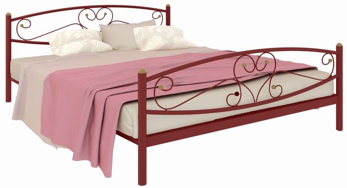 Фото Кровать двуспальная Каролина Plus (СМ 140х200) трубка металл от производителя Милсон в Донецке по цене 13 780 ₽