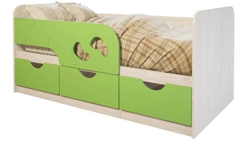 Фото Кровать детская Минима Лего (СМ 80х186) с ящиками от производителя Мебелони в Донецке по цене 13&nbsp;530 ₽