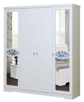 Шкаф Ольга-12 МДФ (187) четырехдверный (белый, белый глянец,(Фант-мебель)) в Донецке от производителя 