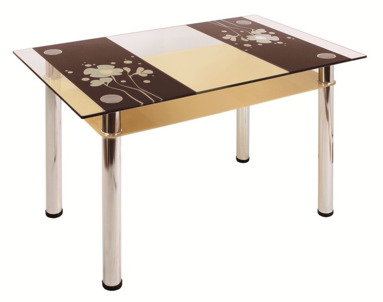 Фото Стол обеденный 3.7 с полкой  от производителя Мебель из стекла в Донецке по цене 11&nbsp;680 ₽