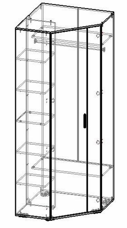 Фото Шкаф Аврора (80) без зеркала угловой от производителя Пирамида в Донецке по цене 12 210 ₽