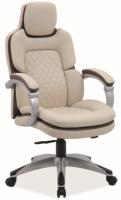 Кресло компьютерное Signal Q-388 (Материал обивки: экокожа, цвет обивки: кремовый-коричневый (Signal) ) в Донецке от производителя 