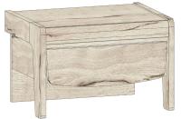 Тумба прикроватная Мале (дуб галифакс белый, дуб галифакс белый (СБК) ) в Донецке от производителя 