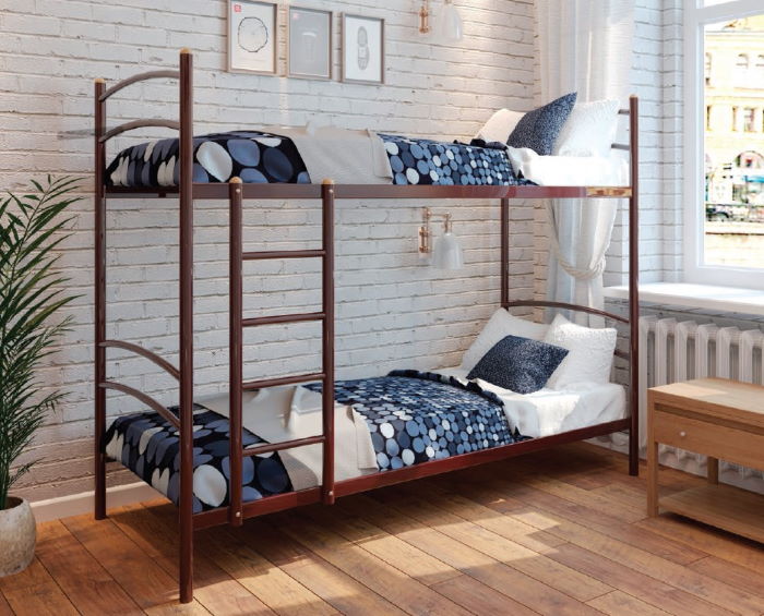 Фото Кровать двухъярусная Хостел Duo (СМ 90х200) трубка металл от производителя Милсон в Донецке по цене 15 890 ₽