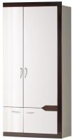Шкаф Ронда 318 (100) двухдверный (белый, белый глянец-венге,(Яна)) в Донецке от производителя 