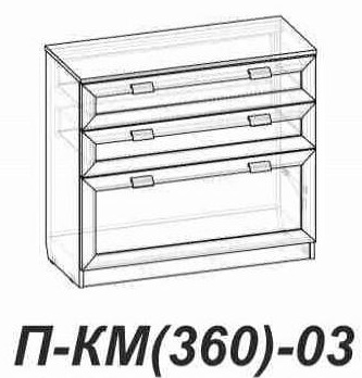 Фото Комод Элит Д-КМ(360)-02 от производителя Сантан в Донецке по цене 7 810 ₽