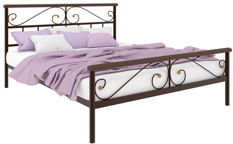 Фото Кровать двуспальная Эсмеральда Plus (СМ 160х200) трубка металл от производителя Милсон в Донецке по цене 16 320 ₽