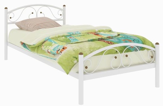 Фото Кровать односпальная Вероника Plus (СМ 80х200) трубка металл от производителя Милсон в Донецке по цене 9 070 ₽