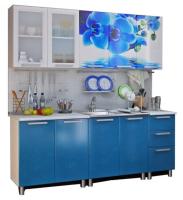Кухня Люкс Лазурь (2,0) (серый, фотопечать-лазурное небо,(БТС)) в Донецке от производителя 