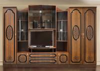 Стенка Эдвард-7 вар.№4 ЛМДФ (орех донской, орех донской,(Диал)) в Донецке от производителя 