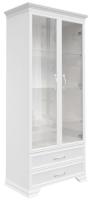 Шкаф с витриной Грация (2 дв) 2 стекла (белый, белый  (Браво-мебель) ) в Донецке от производителя 