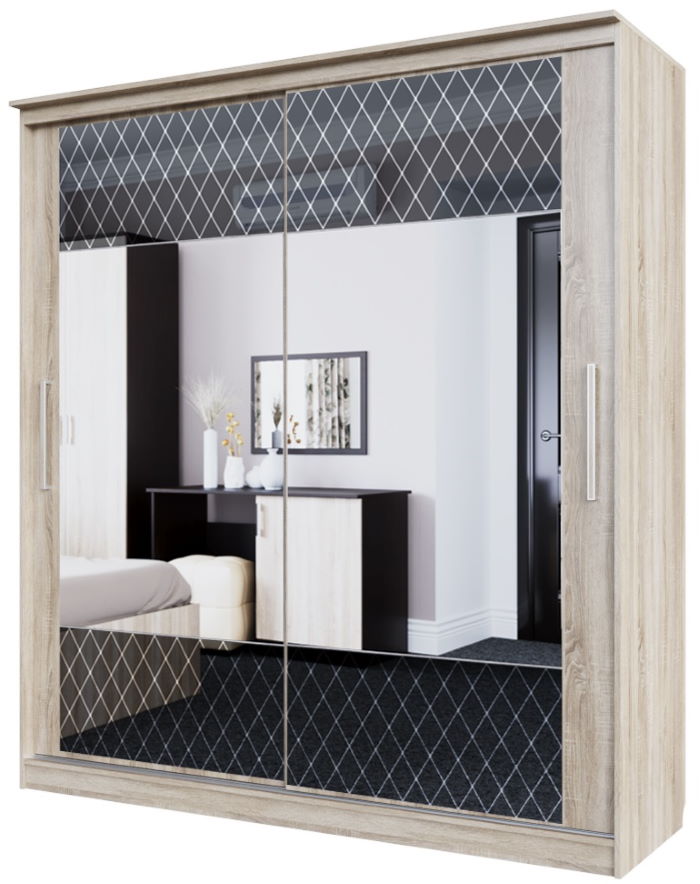 Фото Шкаф-купе №19 Классик черный (1,7 - 2 двери) от производителя SV-мебель в Донецке по цене 38 640 ₽