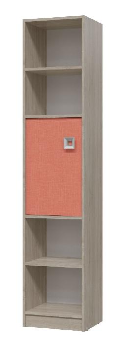 Шкаф-стеллаж Сити (дуб сонома-коралл (Гранд Кволити) )