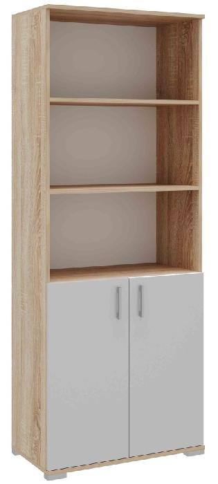 Стеллаж ПКС-8 (дуб сонома-белый глянец (ПАМИР) ) Стеллаж ПКС-8 (дуб сонома-белый глянец (ПАМИР) )