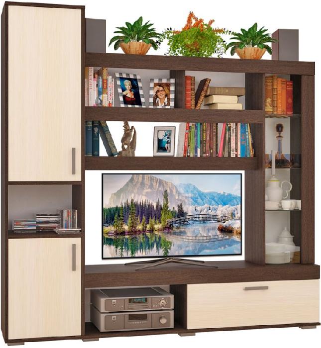 Стенка Сити (дуб венге, дуб молочный,(Пирамида))