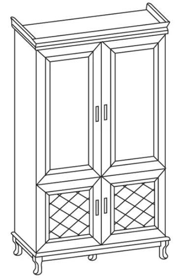 Фото Шкаф Ванесса (129) двухдверный от производителя Ставрополь Мебель в Донецке по цене 21 770 ₽
