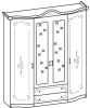 Фото Шкаф Сильвия (190) четырехдверный от производителя Ставрополь Мебель в Донецке по цене 32&nbsp;170 ₽